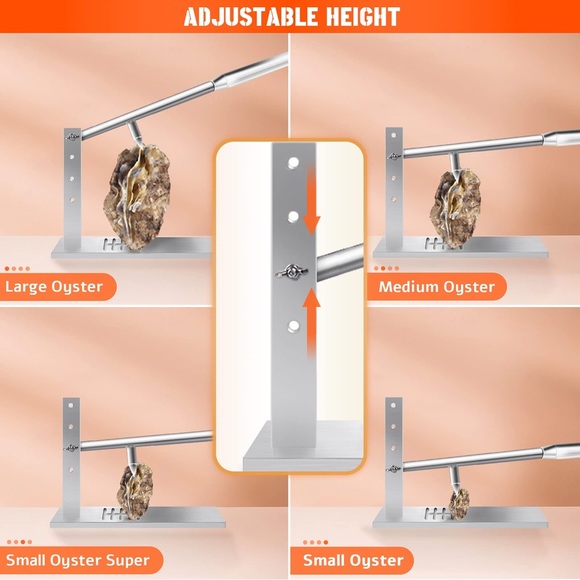 Oyster Shucker Machine Tool Set, Oyster Clam Opener, Knife, Hotel Buffets Homes - Picture 11 of 13